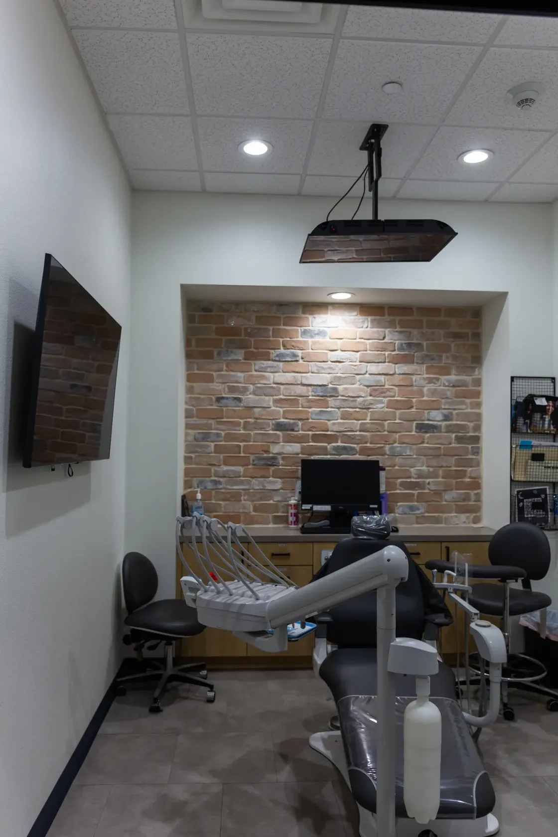 Treatment room at Arts Family Dentistry in Bishop Arts, Dallas